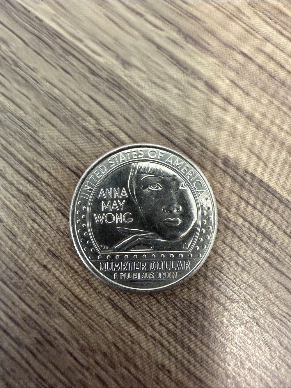 Silver Anna May Wong Commemorative Quarter Coin